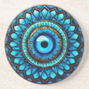 Dessous De Verre En Grès Dessous de verre de grès Evil Eye