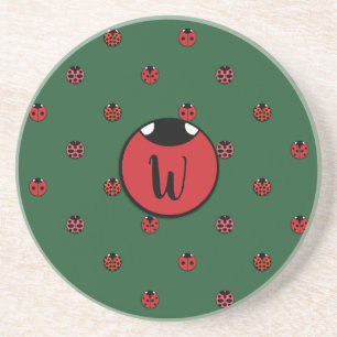 Dessous De Verre En Grès Dessous de verre de grès Pois de Ladybug