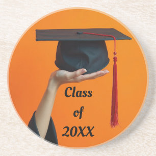 Dessous De Verre En Grès Dessous de verre de grès rond de la casquette de g