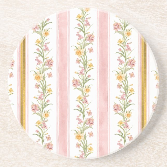 Dessous De Verre En Grès Dessous de verre de grès rose or (Devant)