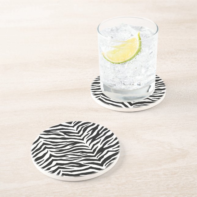 Dessous De Verre En Grès Dessous de verre de grès Zebra Imprimer (Côté)