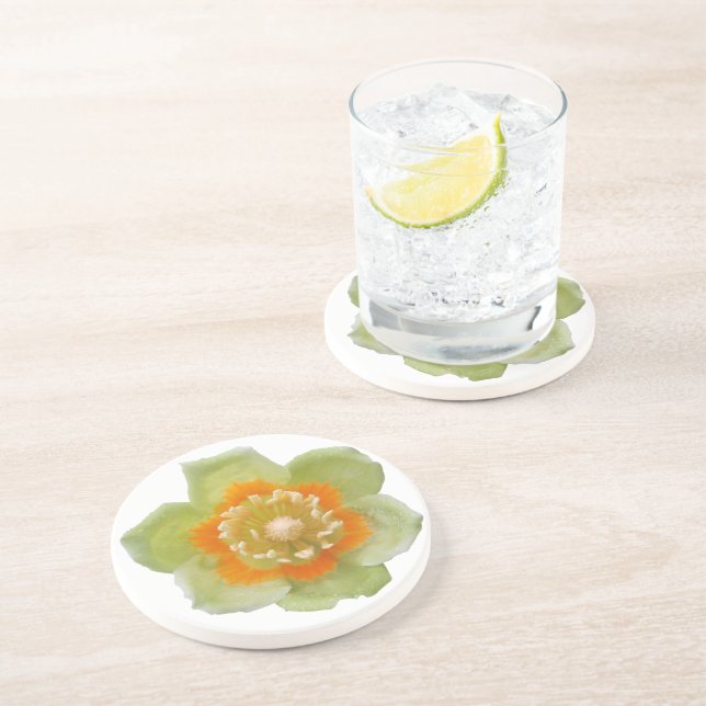 Dessous De Verre En Grès Dessous de verre - grès - tulipe de peuplier de (Côté)
