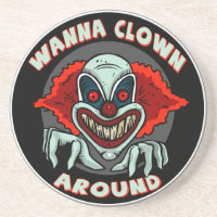 Dessous de verre mauvais de grès de clown