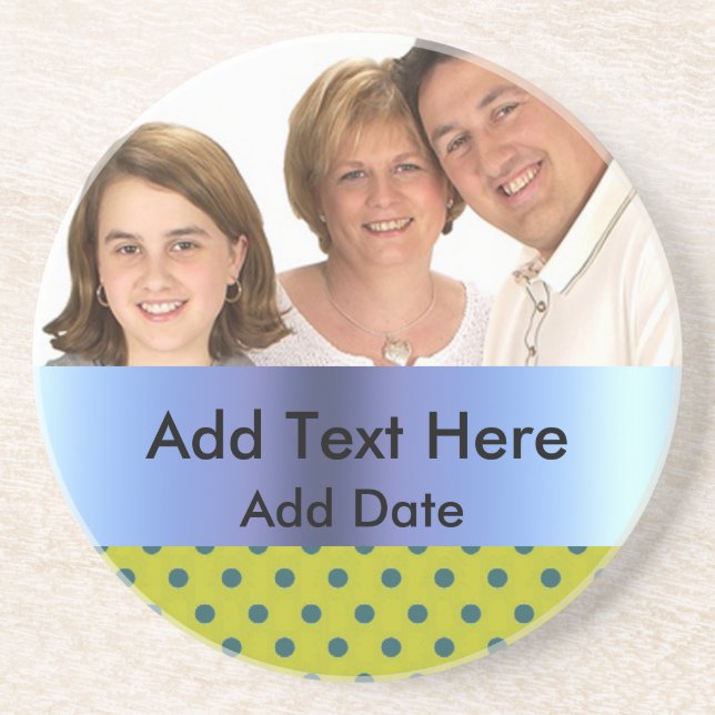 Dessous De Verre En Grès Dessous de verre personnalisés de grès de photo (Devant)