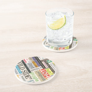 Dessous De Verre En Grès Dessous de verre ronds de boissons de grès des