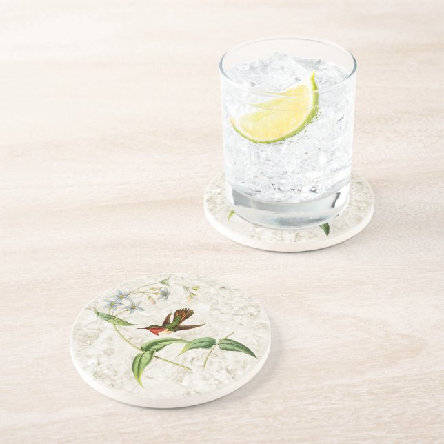 Dessous De Verre En Grès Dessous de verre Scintillant de grès de colibri (Côté)