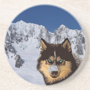 Dessous De Verre En Grès Dessous de verre Sibérien de grès Husky