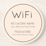 Dessous De Verre En Grès Détails WiFi Typographie simple Bordure simple<br><div class="desc">Gardez vos détails WiFi toujours facilement disponibles dans un style simple et élégant sur votre table basse pour les visiteurs d'accès, avec seulement les informations pertinentes dans une typographie noire élégante minimale que vous pouvez facilement personnaliser avec vos propres informations réseau et mot de passe. Vous pouvez également changer l'arrière...</div>
