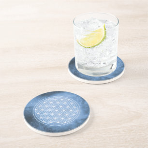 Dessous De Verre En Grès Détermination – Fleur de Vie