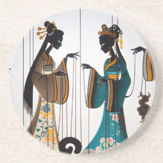 Dessous De Verre En Grès Deux beautés