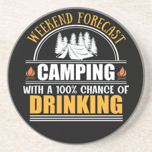 Dessous De Verre En Grès Devis de camping amusant