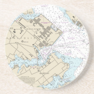 Dessous De Verre En Grès Diagramme de port d'Annapolis