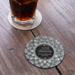 Dessous De Verre En Grès Diamants blancs 10e anniversaire de Mariage<br><div class="desc">Elégant diamants blancs imprimer motif en cascade géométrique avec 10e anniversaire mariage personnalisable modèle.</div>