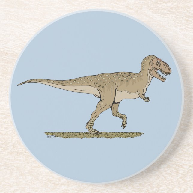 Dessous De Verre En Grès Dinosaure crétacé Tyrannosaurus rex (Devant)