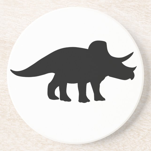 Dessous De Verre En Grès Dinosaure de Triceratops (Devant)