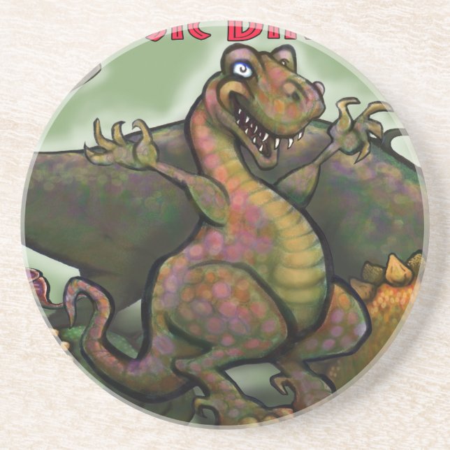 Dessous De Verre En Grès Dinosaures jurassiques (Devant)