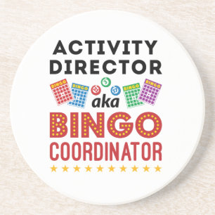 Dessous De Verre En Grès Directeur d'activité aka Coordonnateur de bingo