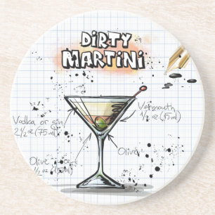 Dessous De Verre En Grès Dirty Martini