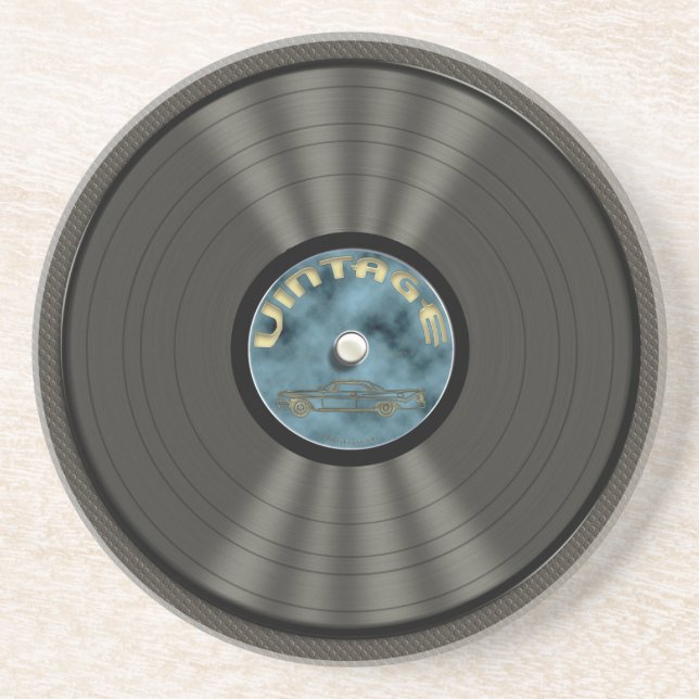 Dessous De Verre En Grès Disque vinyle vintage (Devant)