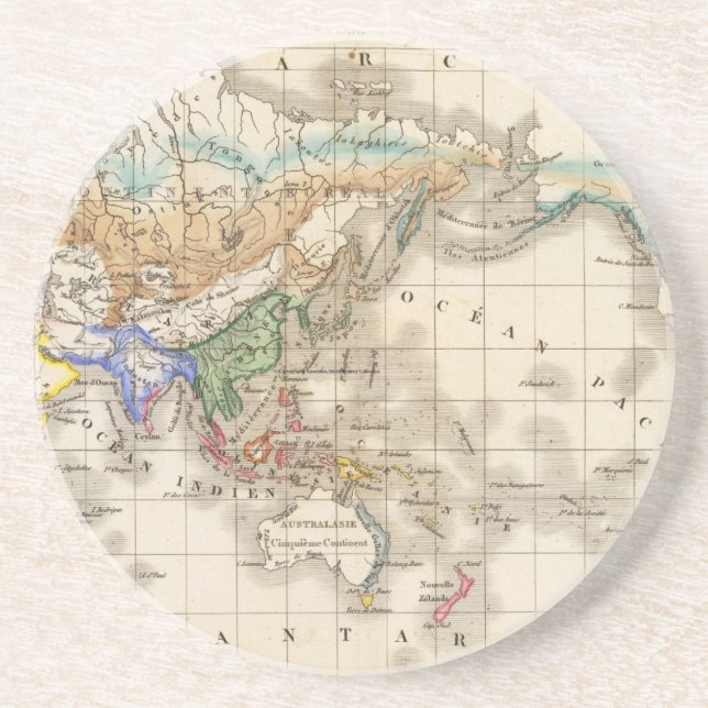 Dessous De Verre En Grès Distribution primitive du genre humain (Devant)