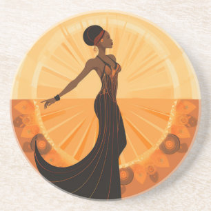 DESSOUS DE VERRE EN GRÈS DIVINE FEMININE #5