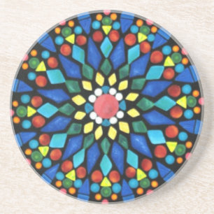 Dessous De Verre En Grès Doloror Gemstones Mosaic Drink Coasters