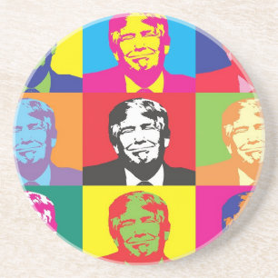 Dessous De Verre En Grès Donald Trump Pop Art