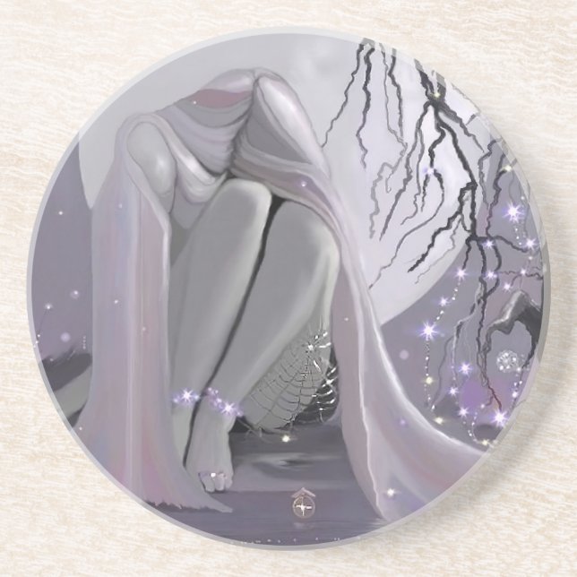 Dessous De Verre En Grès Dormir au clair de lune ! (Devant)