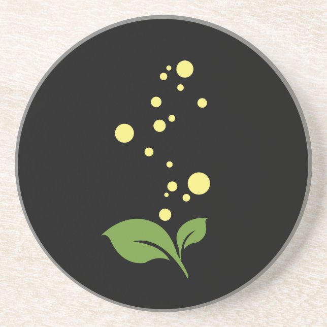 Dessous De Verre En Grès Double feuille (Devant)