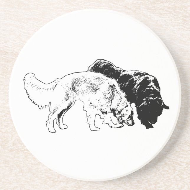 Dessous De Verre En Grès Double triage à la tombée de la nuit (Devant)