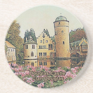 Dessous De Verre En Grès Douglas Castle - Siège De Clan Douglas