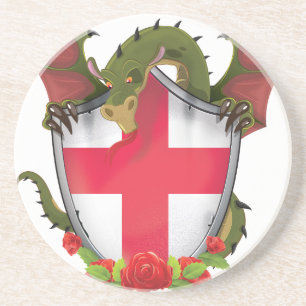 Dessous De Verre En Grès Dragon d'Angleterre