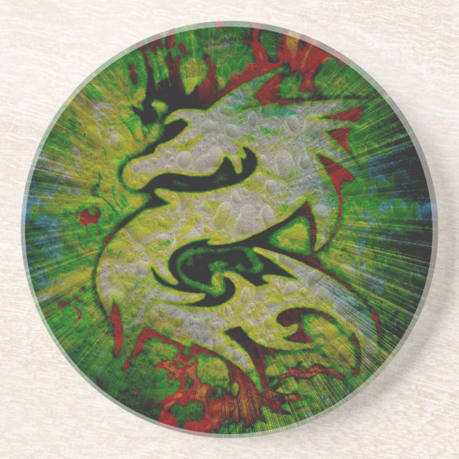Dessous De Verre En Grès Dragon d'eau (Devant)