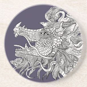 Dessous De Verre En Grès Dragon enchanté