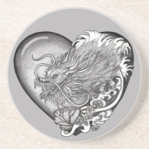Dessous De Verre En Grès Dragon Heart