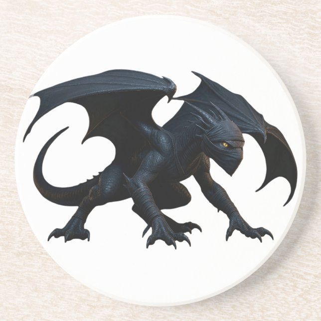 Dessous De Verre En Grès Dragon Ninja (Devant)
