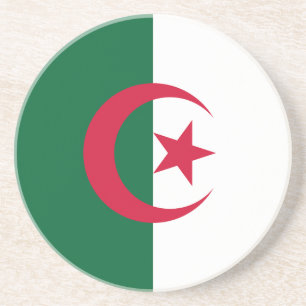 Dessous De Verre En Grès Drapeau Algérie