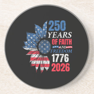 Dessous De Verre En Grès Drapeau américain du 4 juillet vintage 250 ans 177