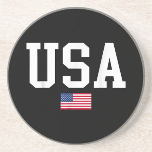 Dessous De Verre En Grès Drapeau Américain Patriotique USA Pour Hommes Femm