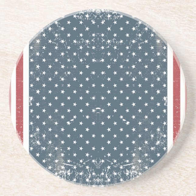 Dessous De Verre En Grès drapeau américain vertical (Devant)