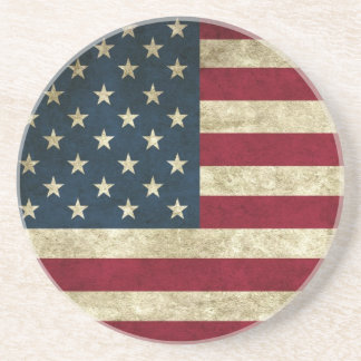 Dessous De Verre En Grès Drapeau américain Vintage Patriotique Grunge