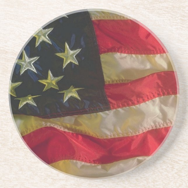 Dessous De Verre En Grès Drapeau américain volant (Devant)