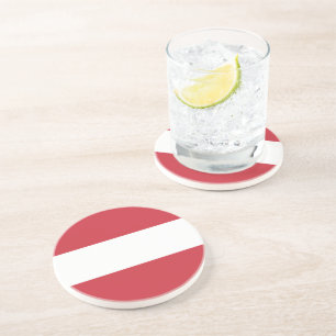 Dessous De Verre En Grès Drapeau autrichien