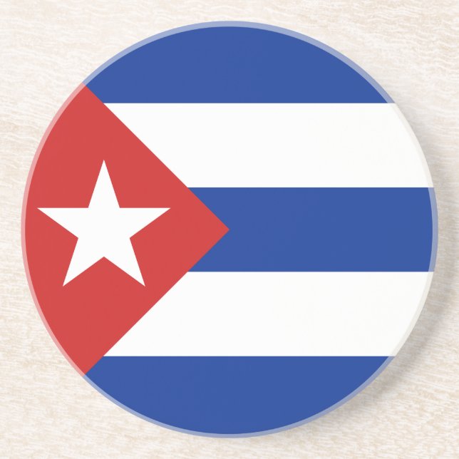 Dessous De Verre En Grès Drapeau Cuba (Devant)