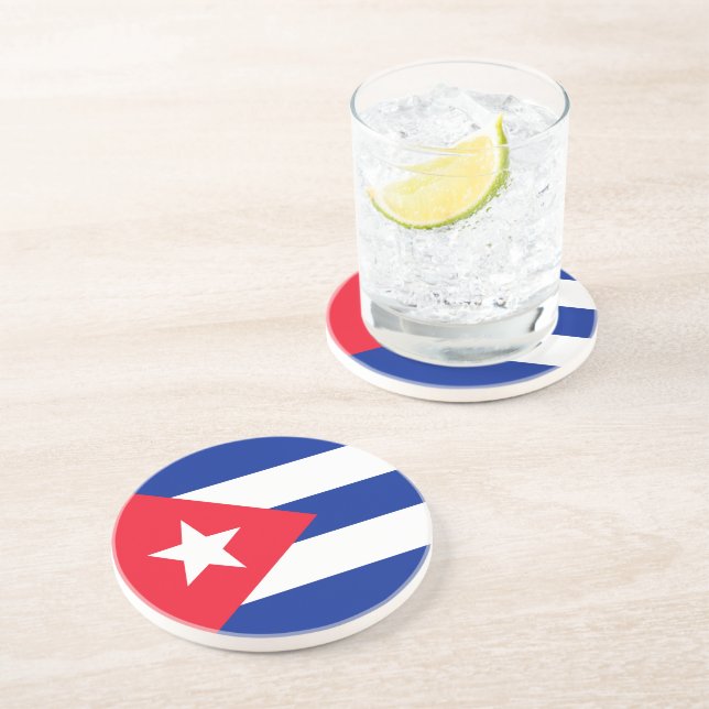 Dessous De Verre En Grès Drapeau Cuba (Côté)