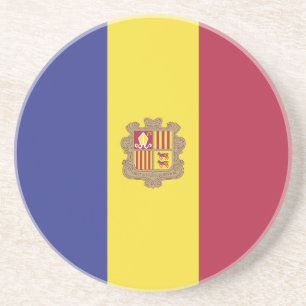 Dessous De Verre En Grès drapeau d'Andorre