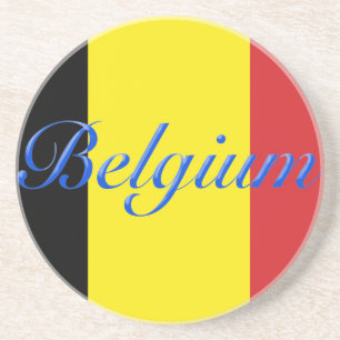 Dessous De Verre En Grès Drapeau de Belgique