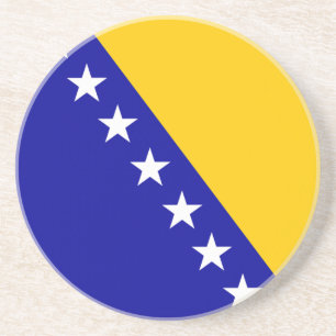 Dessous De Verre En Grès Drapeau de Bosnie-Herzégovine