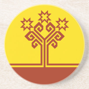 Dessous De Verre En Grès Drapeau de Chuvashia