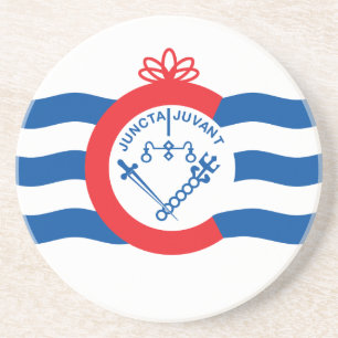 Dessous De Verre En Grès Drapeau de Cincinnati